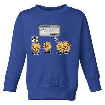 Deleting Cookies The End Is Near Funny Toddler Sweatshirt