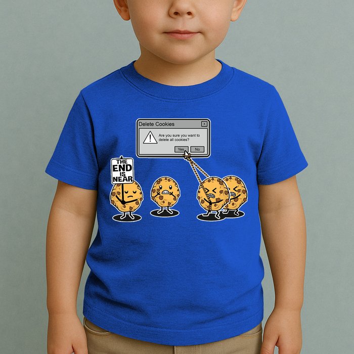 Deleting Cookies The End Is Near Funny Toddler T-Shirt