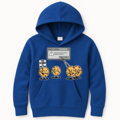 Deleting Cookies The End Is Near Funny Kids Hoodie