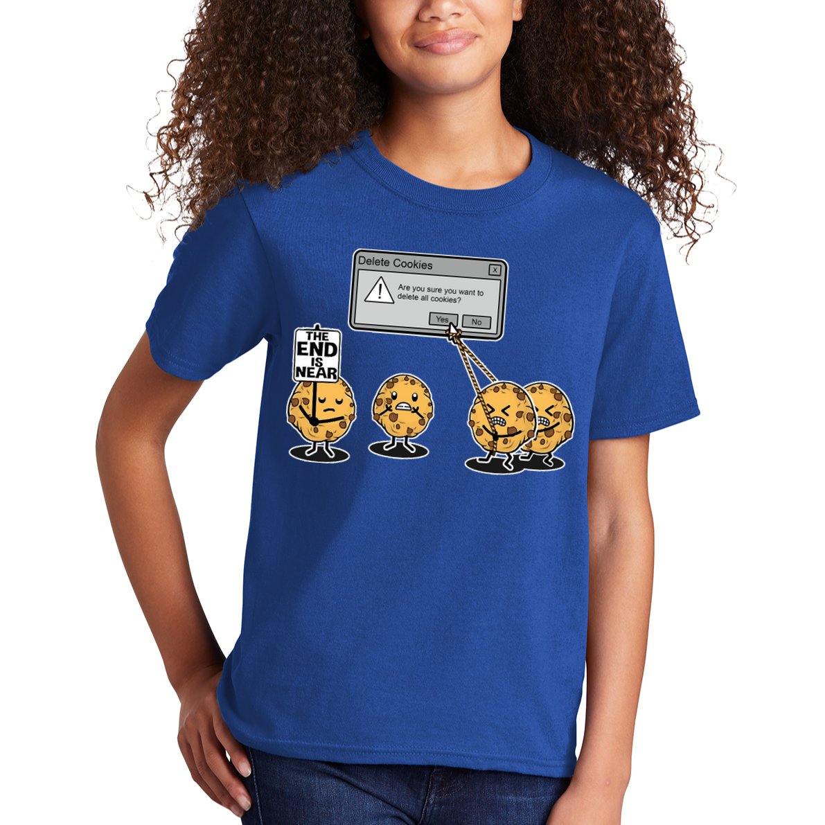 Deleting Cookies The End Is Near Funny Kids T-Shirt