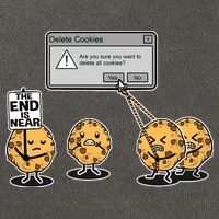 Deleting Cookies The End Is Near Funny Cotton Canvas Backpack