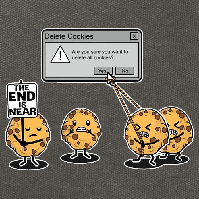Deleting Cookies The End Is Near Funny Cotton Canvas Backpack