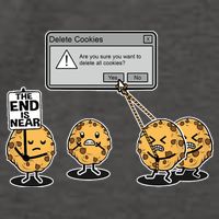 Deleting Cookies The End Is Near Funny Vector Backpack