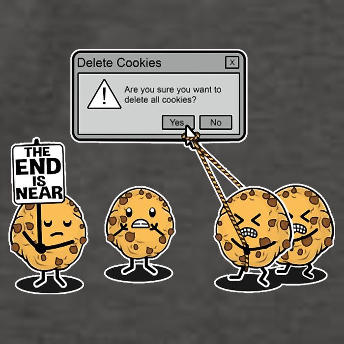 Deleting Cookies The End Is Near Funny Vector Backpack