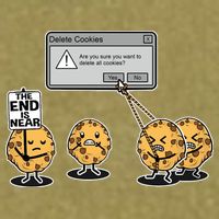 Deleting Cookies The End Is Near Funny Garment-Dyed Women's Muscle Tee