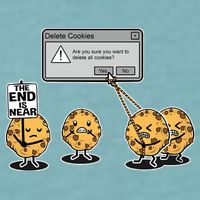 Deleting Cookies The End Is Near Funny Sueded Cloud Jersey T-Shirt