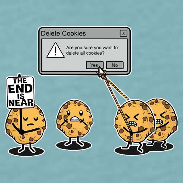 Deleting Cookies The End Is Near Funny Sueded Cloud Jersey T-Shirt
