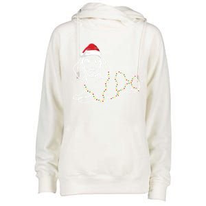 Dachshund Christmas Tree Lights Xmas Cute Dog Doxie Puppy Cool Gift Womens Funnel Neck Pullover Hood