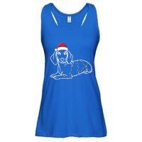 Dachshund Christmas Tree Lights Xmas Cute Dog Doxie Puppy Cool Gift Ladies Essential Flowy Tank