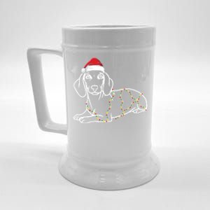 Dachshund Christmas Tree Lights Xmas Cute Dog Doxie Puppy Cool Gift Beer Stein