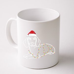 Dachshund Christmas Tree Lights Xmas Cute Dog Doxie Puppy Cool Gift Coffee Mug