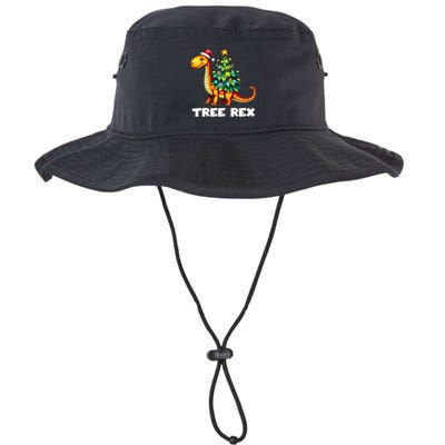 Dinosaur Christmas Tree Rex Pajamas Xmas Lights Bucket Hat