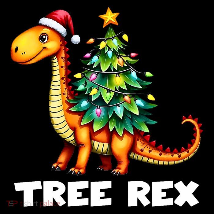 Dinosaur Christmas Tree Rex Pajamas Xmas Lights 16 in Basic Backpack