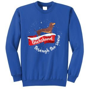 Dachshund Christmas Through The Snow Dog Lover Gift Funny Gift Sweatshirt