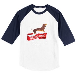 Dachshund Christmas Through The Snow Dog Lover Gift Funny Gift Baseball Sleeve Shirt