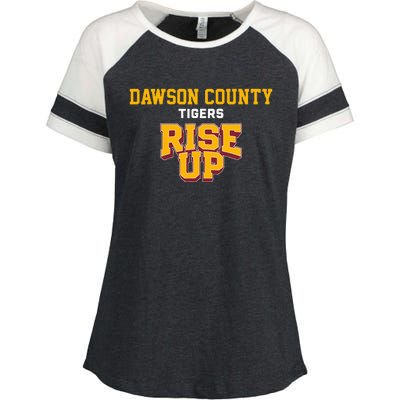 Dawson County Tigers Rise Up Hs Enza Ladies Jersey Colorblock Tee