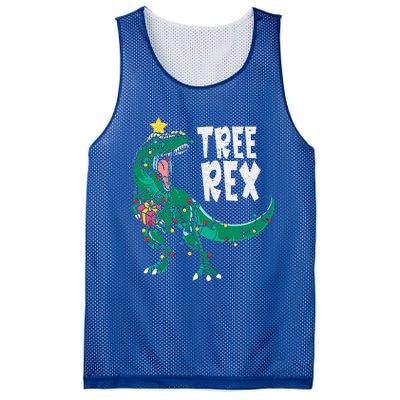 Dinosaur Christmas Tree Rex Pajamas Xmas Lights  Mesh Reversible Basketball Jersey Tank