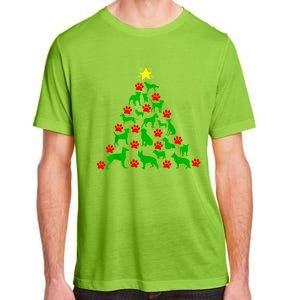 Dog Christmas Tree Dog Christmas Adult ChromaSoft Performance T-Shirt