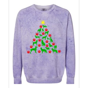 Dog Christmas Tree Dog Christmas Colorblast Crewneck Sweatshirt