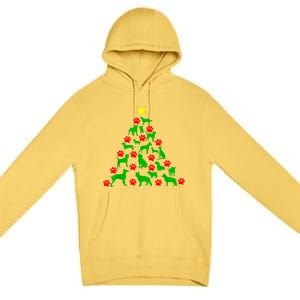 Dog Christmas Tree Dog Christmas Premium Pullover Hoodie