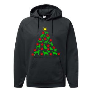 Dog Christmas Tree Dog Christmas Performance Fleece Hoodie