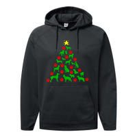 Dog Christmas Tree Dog Christmas Performance Fleece Hoodie