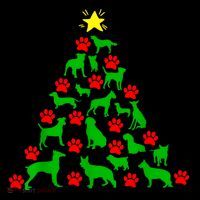 Dog Christmas Tree Dog Christmas Tall T-Shirt