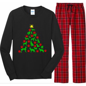 Dog Christmas Tree Dog Christmas Long Sleeve Pajama Set