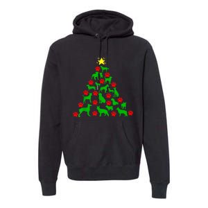 Dog Christmas Tree Dog Christmas Premium Hoodie