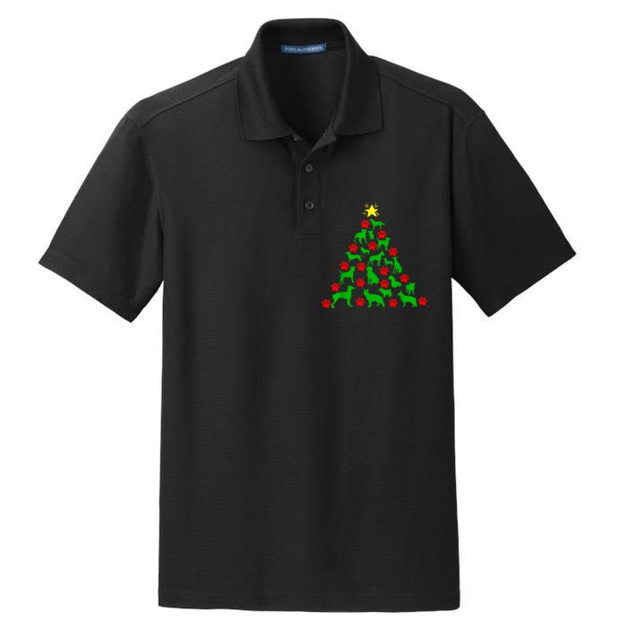 Dog Christmas Tree Dog Christmas Dry Zone Grid Polo