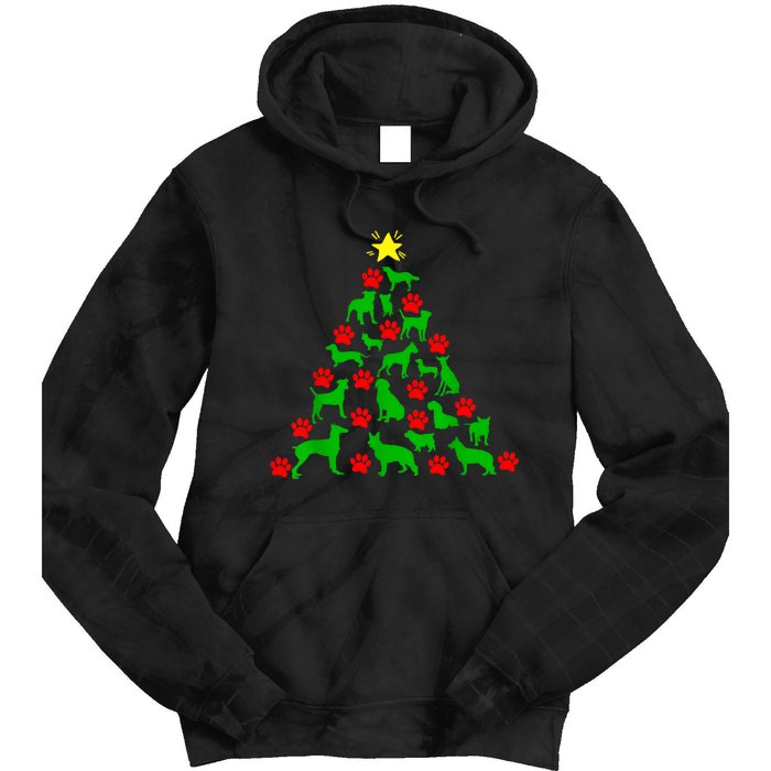 Dog Christmas Tree Dog Christmas Tie Dye Hoodie