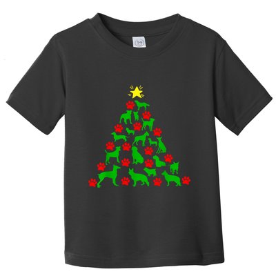 Dog Christmas Tree Dog Christmas Toddler T-Shirt
