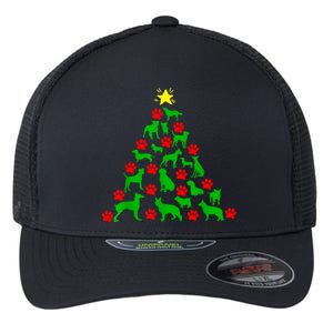 Dog Christmas Tree Dog Christmas Flexfit Unipanel Trucker Cap