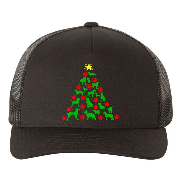 Dog Christmas Tree Dog Christmas Yupoong Adult 5-Panel Trucker Hat