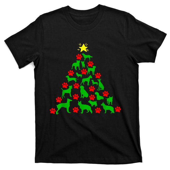 Dog Christmas Tree Dog Christmas T-Shirt