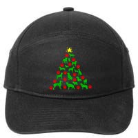 Dog Christmas Tree Dog Christmas 7-Panel Snapback Hat