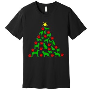 Dog Christmas Tree Dog Christmas Premium T-Shirt