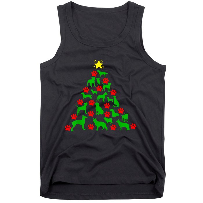 Dog Christmas Tree Dog Christmas Tank Top