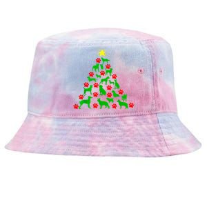 Dog Christmas Tree Dog Christmas Tie-Dyed Bucket Hat