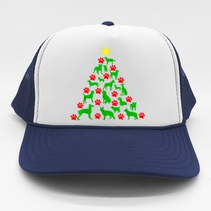 Dog Christmas Tree Dog Christmas Trucker Hat