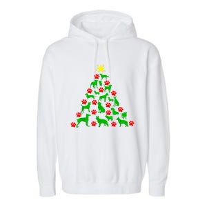 Dog Christmas Tree Dog Christmas Garment-Dyed Fleece Hoodie