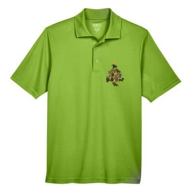 Dachshund Christmas Tree Gift Funny Xmas Dachshund Gift Men's Origin Performance Pique Polo