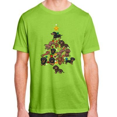 Dachshund Christmas Tree Gift Funny Xmas Dachshund Gift Adult ChromaSoft Performance T-Shirt