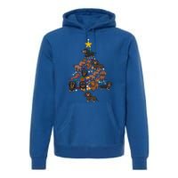 Dachshund Christmas Tree Gift Funny Xmas Dachshund Gift Premium Hoodie