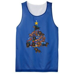 Dachshund Christmas Tree Gift Funny Xmas Dachshund Gift Mesh Reversible Basketball Jersey Tank