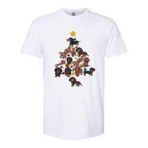 Dachshund Christmas Tree Gift Funny Xmas Dachshund Gift Softstyle CVC T-Shirt