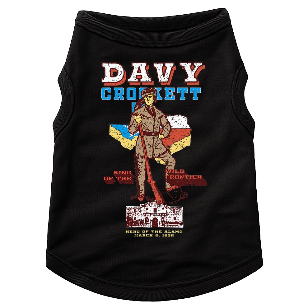 Davy Crockett Texas Alamo Cowboy Vintage Souvenir Doggie Tank