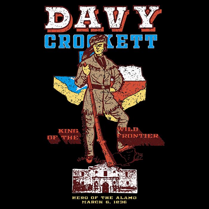 Davy Crockett Texas Alamo Cowboy Vintage Souvenir Doggie Tank