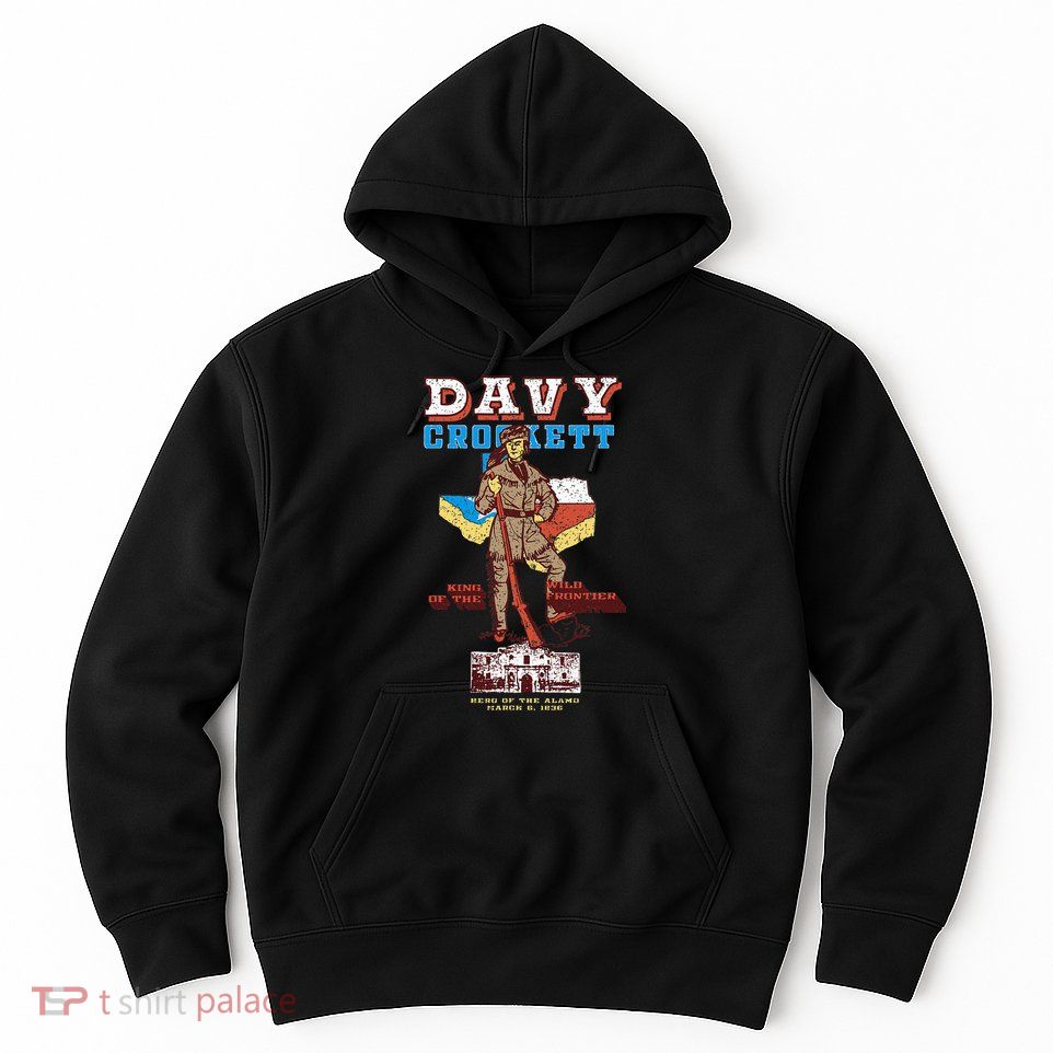 Davy Crockett Texas Alamo Cowboy Vintage Souvenir Hoodie