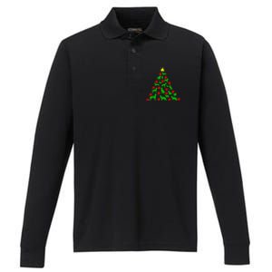 Dog Christmas Tree Dog Christmas Performance Long Sleeve Polo